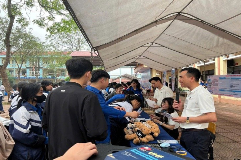 Một vài hình ảnh hoạt động tư vấn hướng nghiệp cho học sinh hằng năm